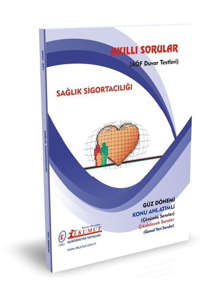 İlkumut Yayınları Aöf - Sağlık Sigortacılığı - (KONU ANLATIMLI - ÇÖZÜMLÜ SORU...