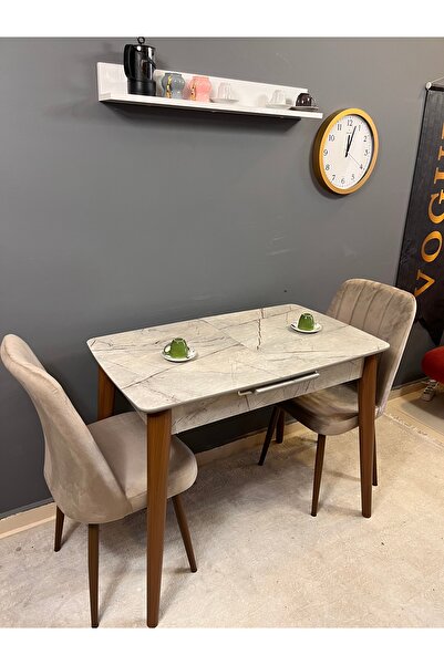 VOGUE TASARIM VE AKSESUAR 60/100 açılıp kapanan büyüyebilen küçük sıcak yemek masası şık mutfak masası