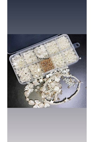 yiğit aksesuar Tween and Pearl Set - Βραχιόλι κολιέ κιτ κατασκευής προμήθειες