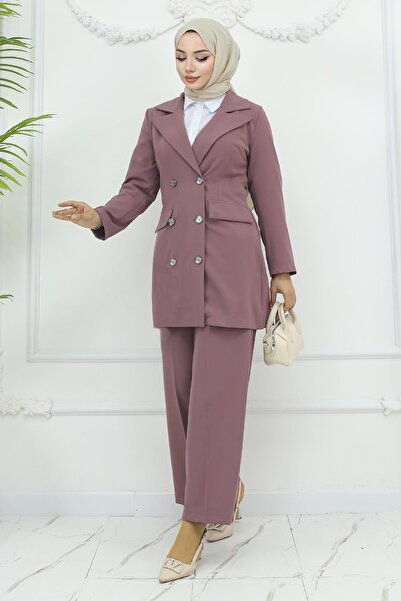 Modamihram Σετ μπουφάν Dusty Rose - 19005