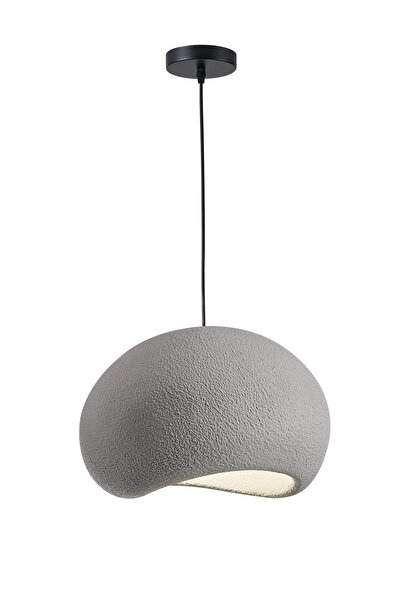 Apliqa Tretan Tekli Gri Beton Modern Sarkıt Oturma Odası Salon Sarkıt Avize