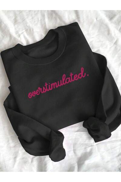 modaberry Sufocat de stimulare. Hanorac de iarnă - Negru imprimat oversize cu...