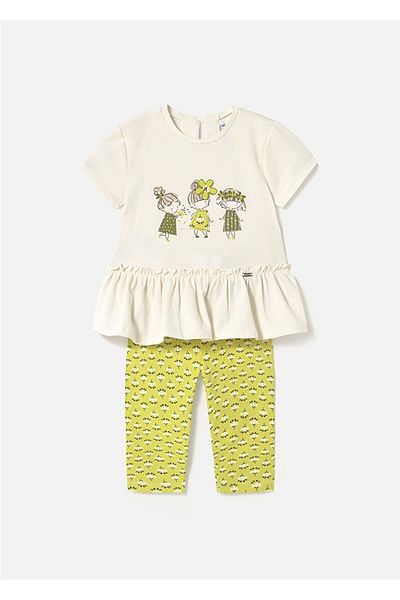 MAYORAL Ruffled T-Shirt and Leggings Set for Baby Girl - 1735