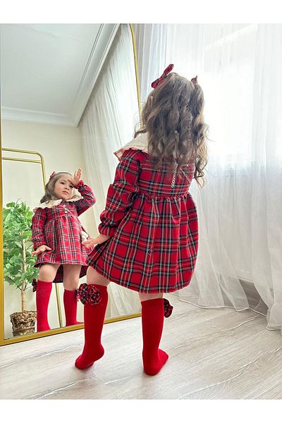 ELONKİDS Комбинация от рокля с карирано мече
