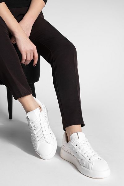 Marjin Damen Sneaker Incil - Sanded - Sneakers Weiß Lenso