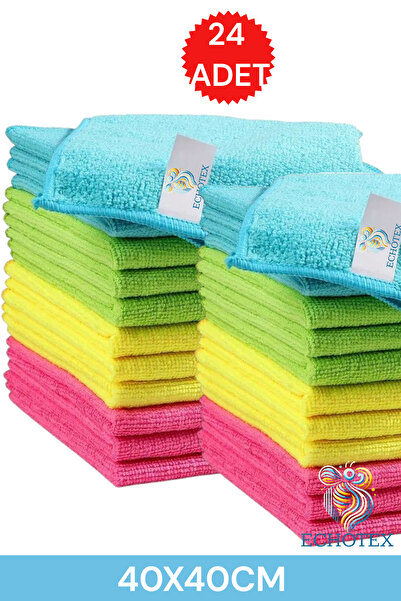 ECHOTEX (24 ADET) 40x40 Cm Mikrofiber Mutfak Ve Genel Temizlik Bezi, Fabrika ...