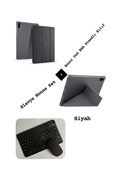 EHZ TEKNOLOJİ Honor Pad X8A Uyumlu Standlı Tablet Kılıf + Bluetooth Klavye Mo...