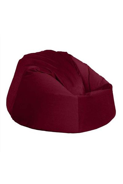 House One Naya | Velvet Bean Bag Chair with Filing EPS Beads   110x80x67 cm - Burgundy