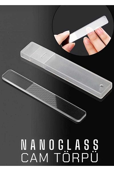 lawrenceshop Glass Nail File with Nano Box - Natural Nail for Manicure Pedicure