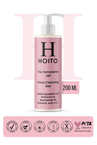 Hoito Yüz Temizleme Jeli 200ml-herbal Ingredients%14 Panthenol %2 Niacinamide%2 Hyaluronic Acid%1,5