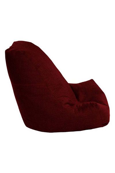 soufa dibaj Linen Bean Bag Chair with Filing EPS beads 70x70x90 cm - Burgundy
