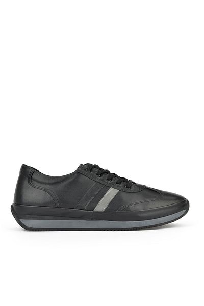 Ziya Ανδρικό Γνήσιο Δερμάτινο Μαύρο Sneaker - 143423Z78