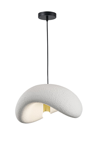 Apliqa Voliny Tekli Beyaz Beton Modern Sarkıt Oturma Odası Salon Sarkıt Avize