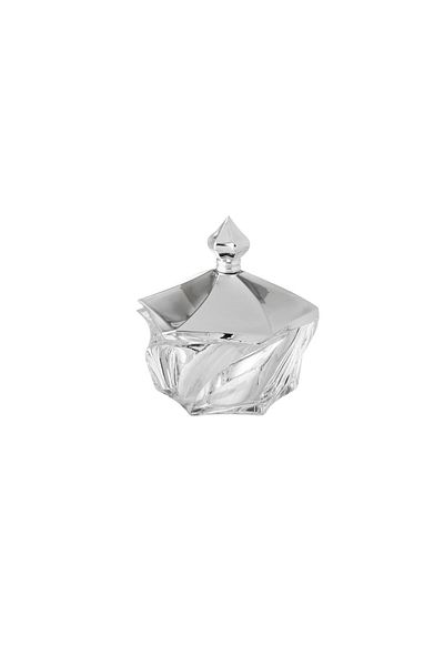 Dania Multi-use corrugated round Acrylic pass with a silver lid