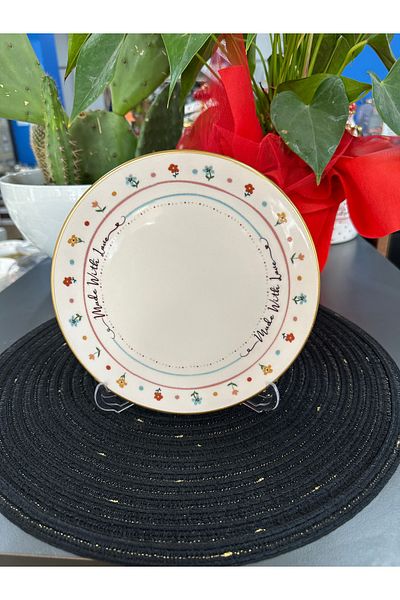 ACAR Livaldi̇ Ceramic 6 Pieces Cake Plate