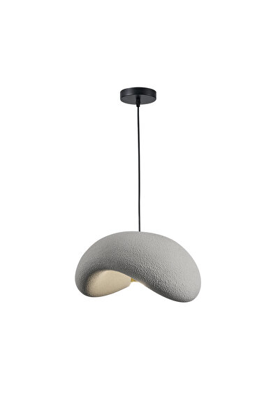 Apliqa Voliny Tekli Gri Beton Modern Sarkıt Oturma Odası Salon Sarkıt Avize