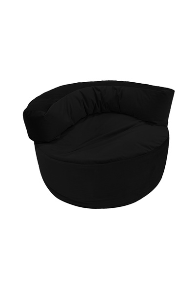 House One Velvet Bean Bag Chair With Filling - Black