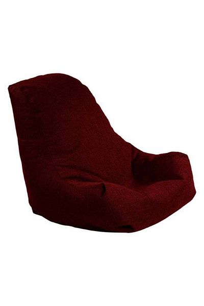 soufa dibaj Linen Bean Bag Chair with Filing EPS beads 70x70x90 cm - Burgundy