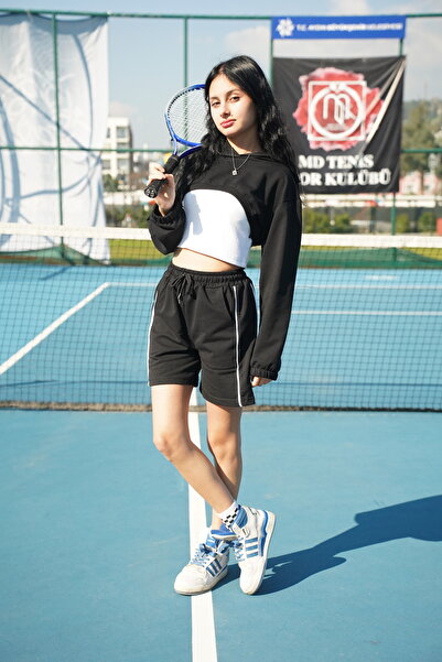 armicem Hooded Crop Sweat - Strap Crop and Shorts Combo - 3-Piece Comfort Set