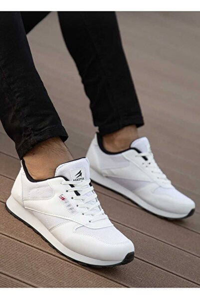 WEBORN Чоловічі білі щоденні ортопедичні еластичні шнурівки з повітропроникною м'якою підошвою кросівки спортивні черевики