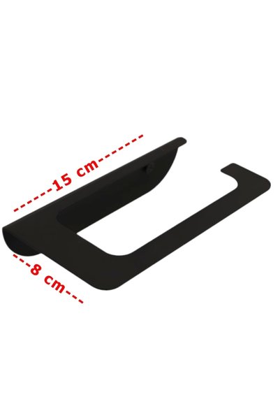 ardini Toilet Paper Holder Self-Adhesive Oval Toilet Paper Holder Matte Black