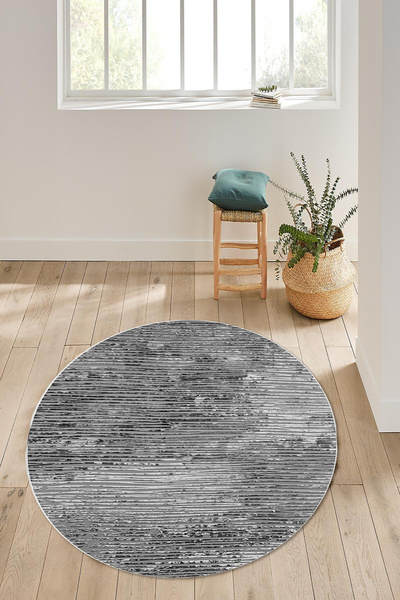 Zeria Home Round Carpet Washable Non-Slip Base Printed Cutting Carpet Runner Kitchen Carpet