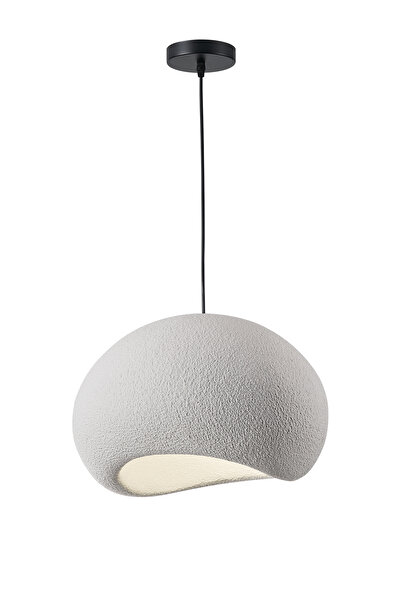 Apliqa Tretan Tekli Beyaz Beton Modern Sarkıt Oturma Odası Salon Sarkıt Avize