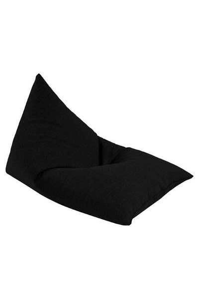 soufa dibaj Linen Bean Bag Chair with Filing EPS Beads 120x90x80 cm - Black