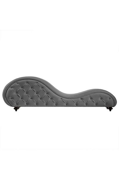 soufa dibaj Romantic Chaise Longue Luxury Upholstery Pattern Of Velvet Fabric - Grey -180x80x50cm