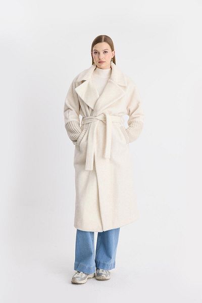 Ahel Tasarım Galezia Sleeve Detailed Soft Coat