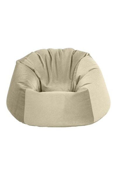 House One نايا | كرسي بين باج مخملي مع حبات EPS للتخزين - بيج فاتح - 110 × 80...