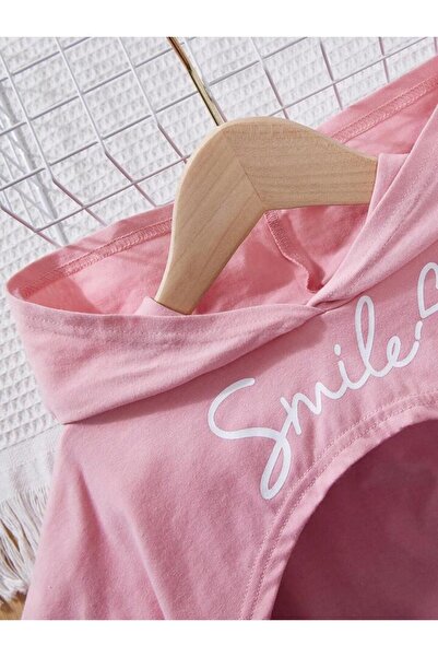 Machetta Girl's Smile Printed T-Shirt Strap Crop Shorts Set