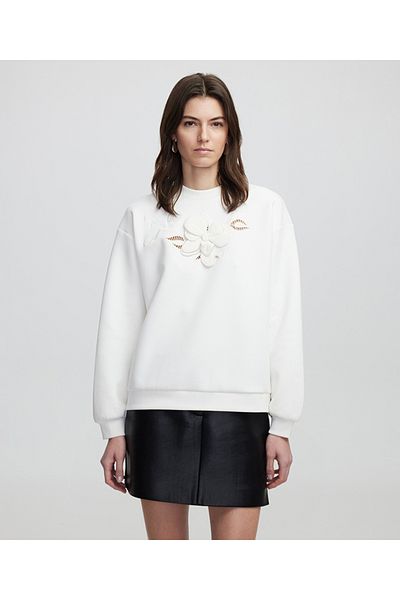 İpekyol Sweatshirt with Flower Applique