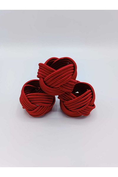 KATMERTEKS 8 Pcs Red Flag Napkin - Twisted Ring Ring Model