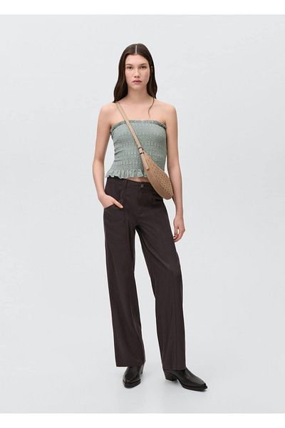 Mango Teen Lace Strapless Blouse