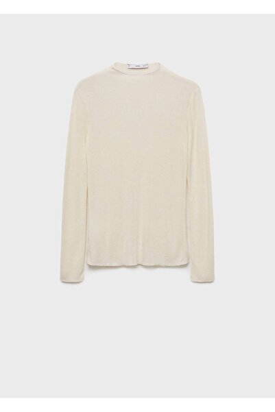 MANGO Woman Μακρυμάνικο μπλουζάκι με γιακά Perkins