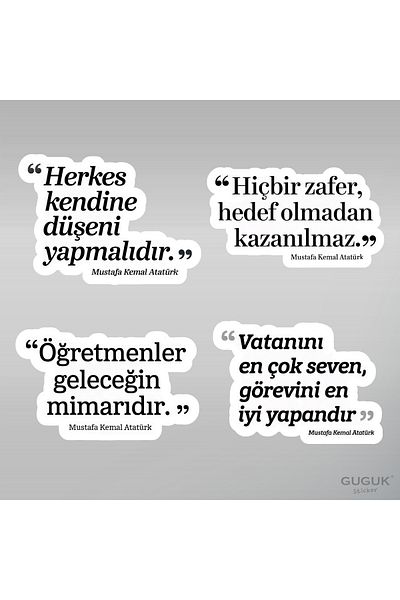 GUGUK مجموعة ملصقات كلمات أتاتورك