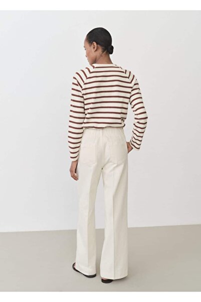 MANGO Woman Çizgili yuvarlak yakalı sweatshirt