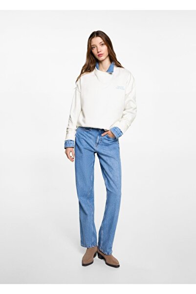 Mango Teen Hanorac din bumbac cu mesaj