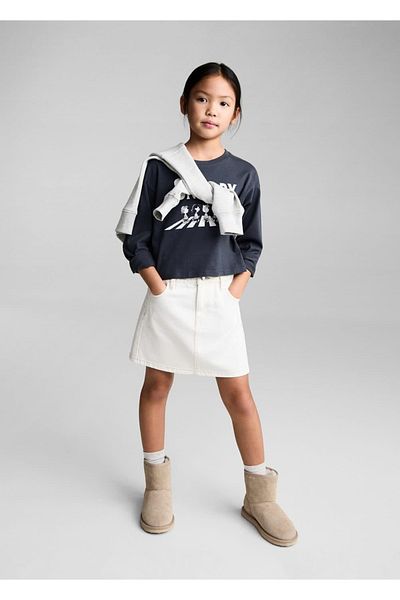 MANGO Kids Fusta mini din denim