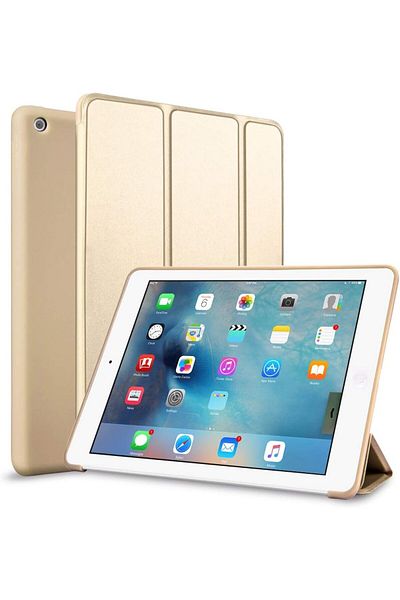 AWH حافظة iPad Air 3/Pro 10.5، حافظة ذكية مغناطيسية، حامل ثلاثي الطي، وضع السكون/التنشيط التلقائي، ذهبي.