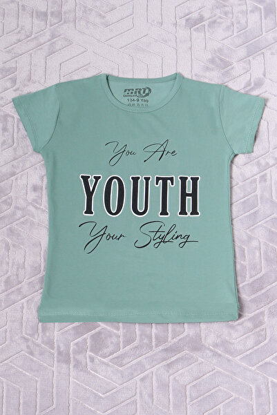 HÇM تي شيرت مطبوع برقبة دائرية موديل C39 للفتيات