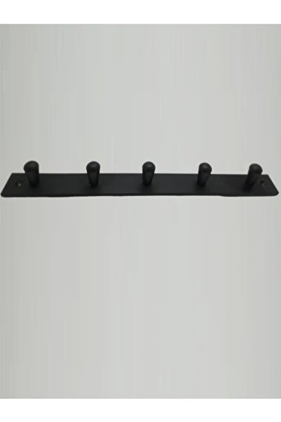 ardini Αυτοκόλλητο ή με βίδες, κρεμάστρα για πετσέτες μπάνιου, μαύρο κωνικό π...