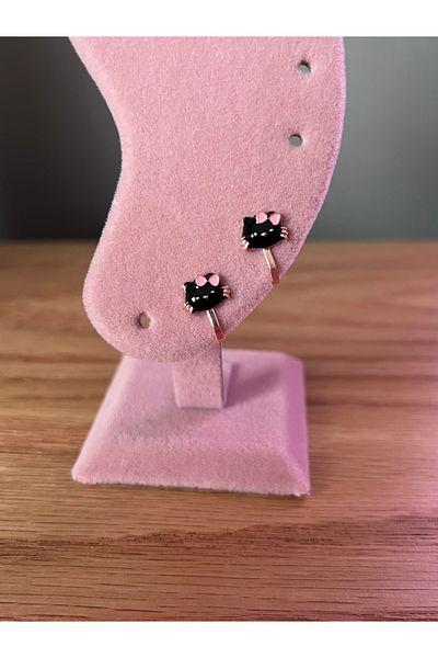 Mila Lumiere Black Cat Magnet Children's Earrings