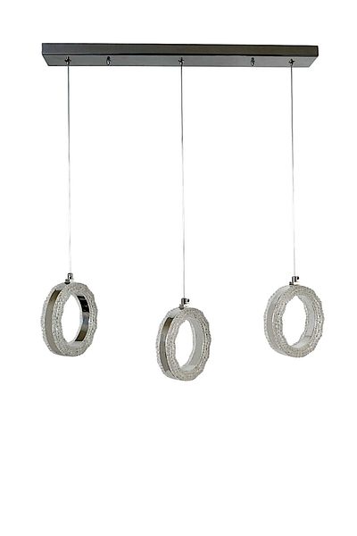 Fer Avize Işıl Chrome Modern Chandelier - 3-Piece Pendant Lamp Row Living Room and Kitchen Living Room