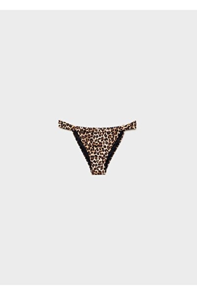 MANGO Woman Leopar desenli bikini altı