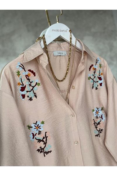 modabetce Vintage Κεντημένο Γυναικείο Πουκάμισο