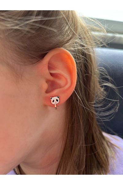 Mila Lumiere Panda Model Magnetic Children's Earrings