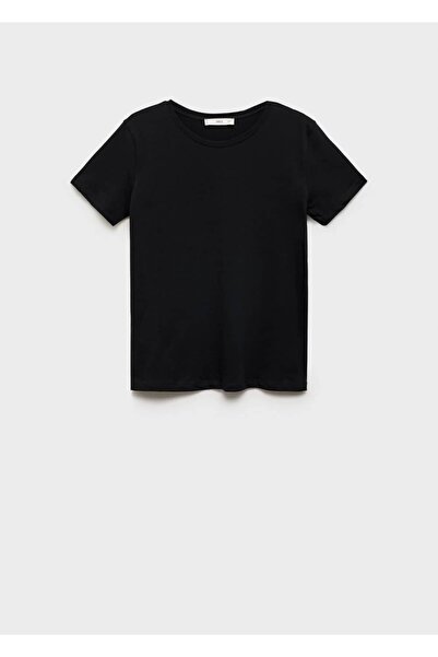 MANGO Woman Βαμβακερό κοντομάνικο μπλουζάκι