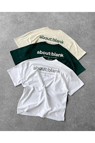 npLStore Large Size Unisex about Printed 3-Piece Oversize T-Shirt Set